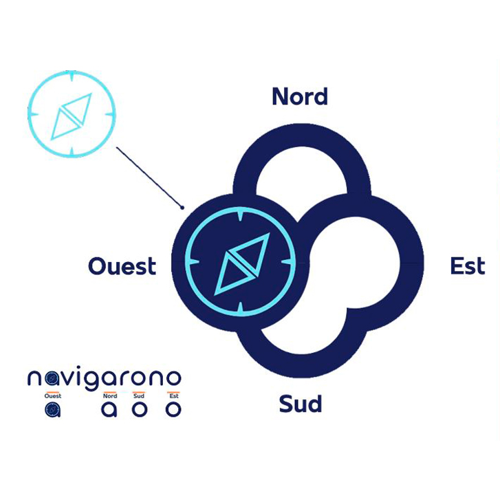 Logo Navigarono descriptif, Navigarono, application mobile de voyage par Florent Andarelli